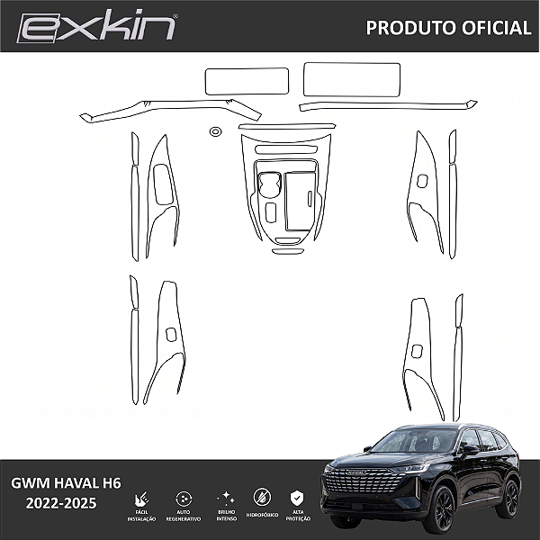 Kit PPF de Proteção Interno Completo - GWM Haval H6 - 2022 á 2025