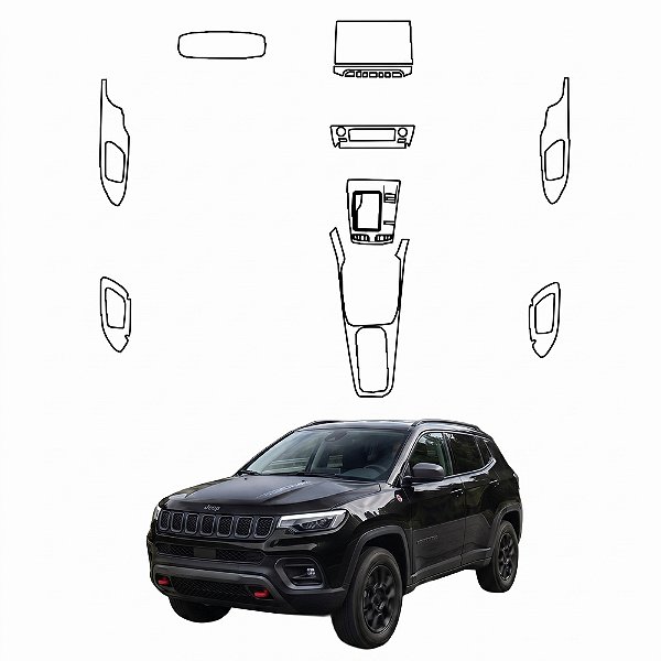 Kit PPF de Proteção Interno Completo - Jeep Compass - 2021 á 2025