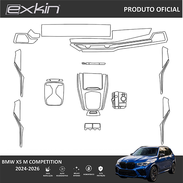 Kit PPF de Proteção Interno Completo - BMW X5 M Competition - 2024 á 2026