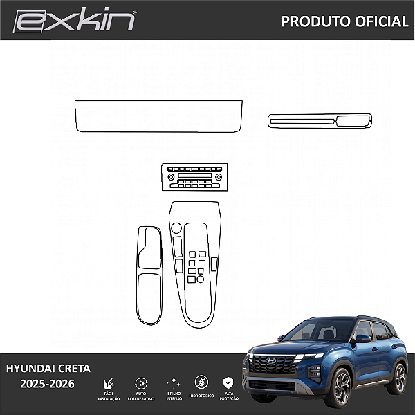 Kit PPF de Proteção Interno Completo - Hyundai Creta - 2025 á 2026