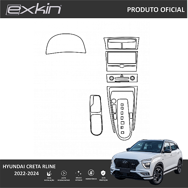 Kit PPF de Proteção Interno Completo - Hyundai Creta Rline - 2022 á 2024