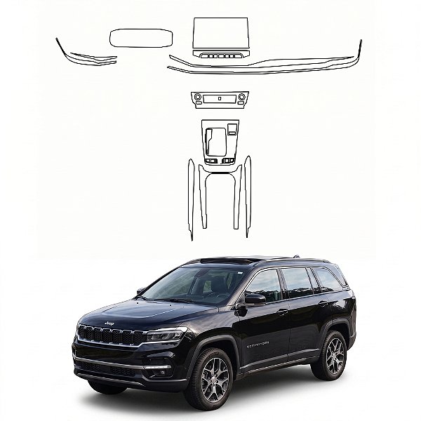 Kit PPF de Proteção Interno Completo - Jeep Commander - 2022 á 2026