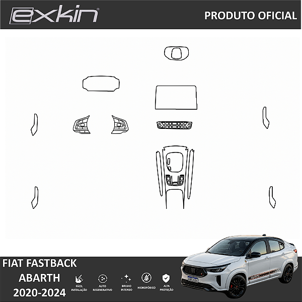Kit PPF de Proteção Interno Completo - Fiat Fastback Abarth - 2020 á 2024