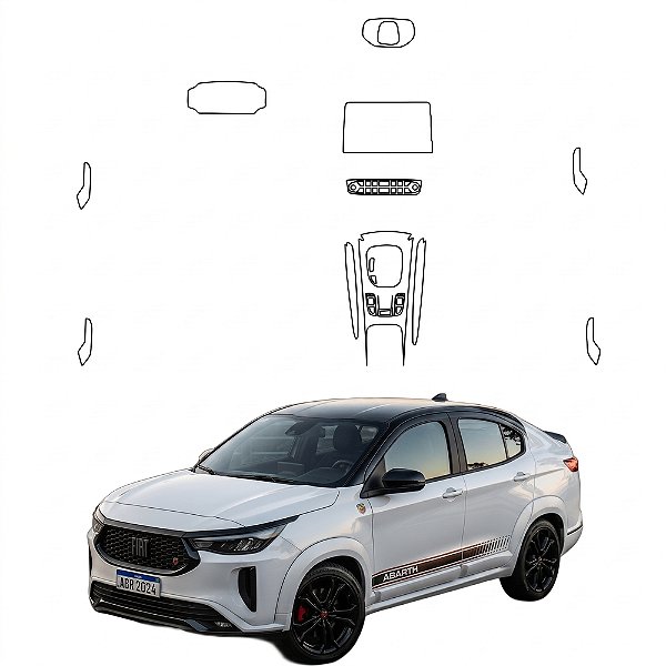 Kit PPF de Proteção Interno Completo - Fiat Fastback Abarth - 2020 á 2024