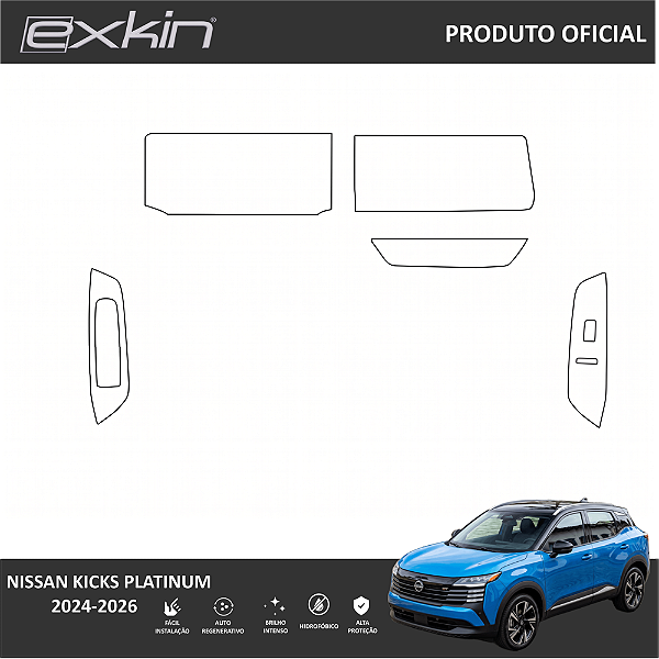 Kit PPF de Proteção Interno Completo - Nissan Kicks Platinum - 2024 á 2026
