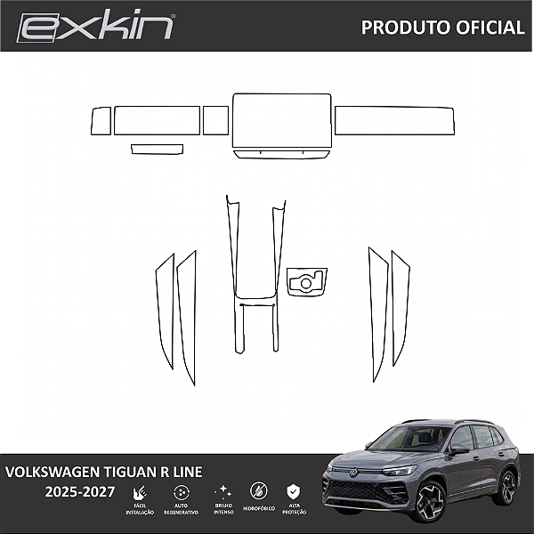 Kit PPF de Proteção Interno Completo - Volkswagen Tiguan R line - 2025 á 2027