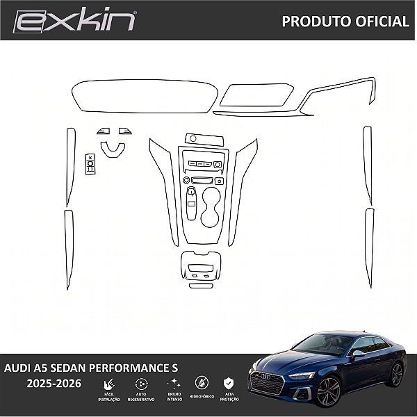 Kit PPF de Proteção Interno Completo - Audi A5 Performance S - 2025 á 2026