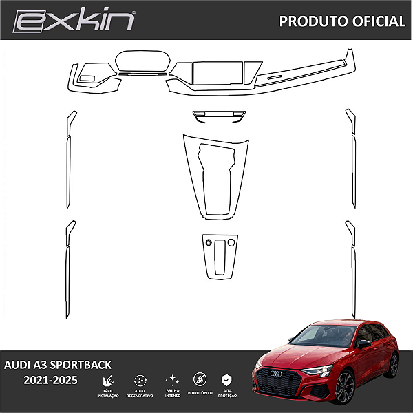 Kit PPF de Proteção Interno Completo - Audi A3 Sportback - 2021-2025