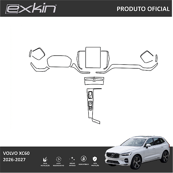 Kit PPF de Proteção Interno Completo - Volvo XC60 - 2026 - 2027
