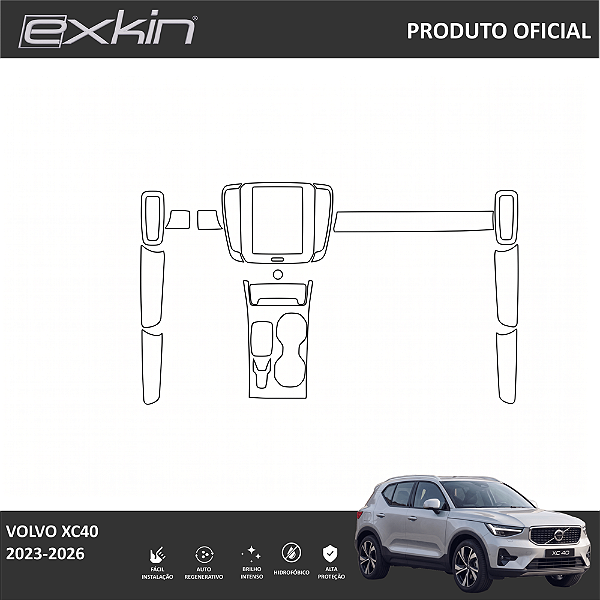 Kit PPF de Proteção Interno Completo - Volvo XC40 - 2023 - 2026