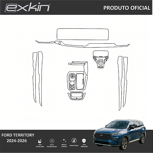 Kit PPF de Proteção Interno Completo - Ford Territory - 2024 á 2026