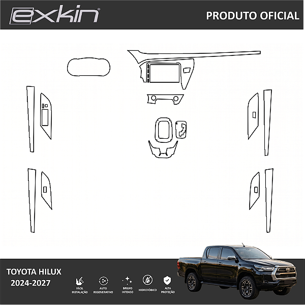 Kit PPF de Proteção Interno Completo - Toyota Hilux - 2024 á 2027