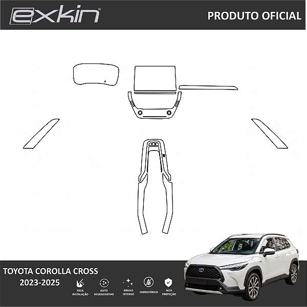 Kit PPF de Proteção Interno Completo - Toyota Corolla Cross - 2024 á 2026