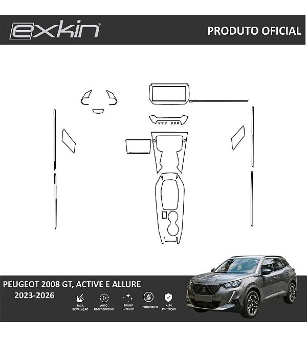 Kit Ppf De Proteção Interno Completo Peugeot 2008 2023-2025