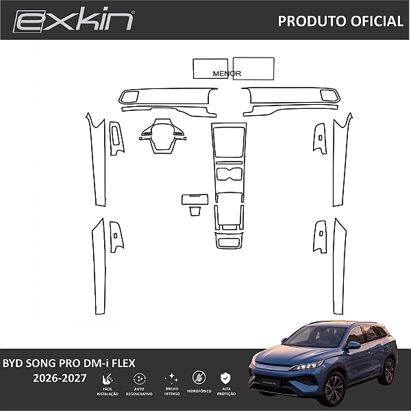 Kit PPF de Proteção Interno Completo - BYD Song Pro DM-i 2026 á 2027