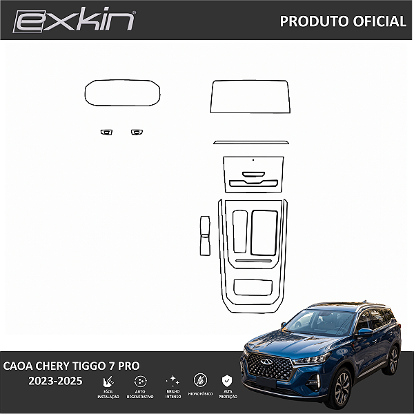 Kit PPF de Proteção Interno Completo - Caoa Chery Tiggo 7 Pro - 2023 á 2025