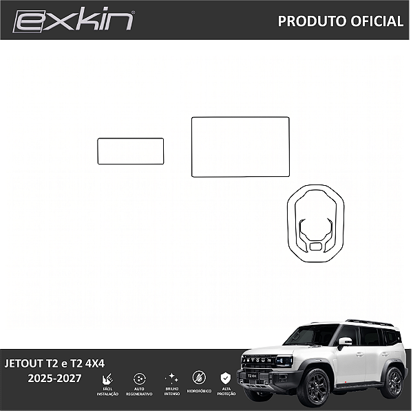 Kit PPF de Proteção Interno Completo - Jetour T2 e T2 4x4 - 2025 á 2027