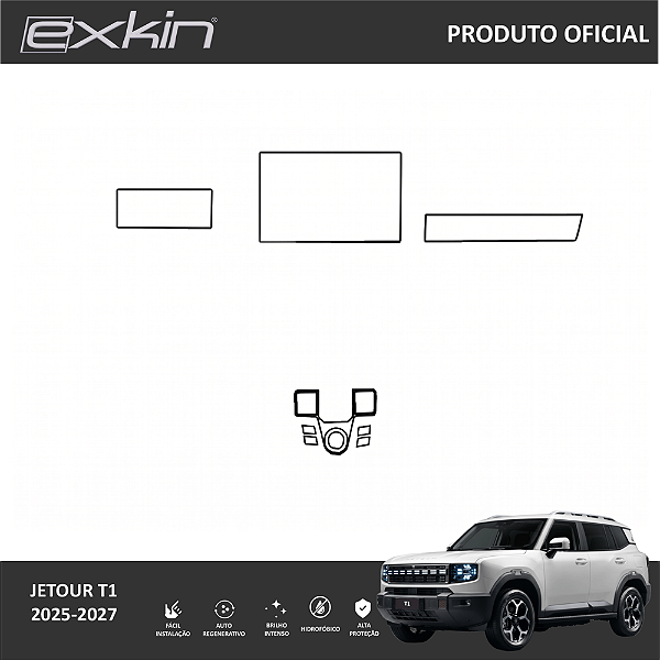 Kit PPF de Proteção Interno Completo - Jetour T1 - 2025 á 2027