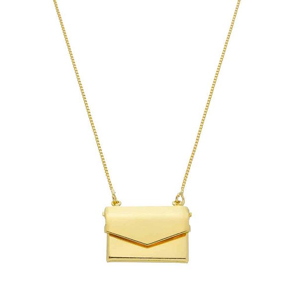 GARGANTILHA PERSONALIZADA COM PINGENTE ENVELOPE