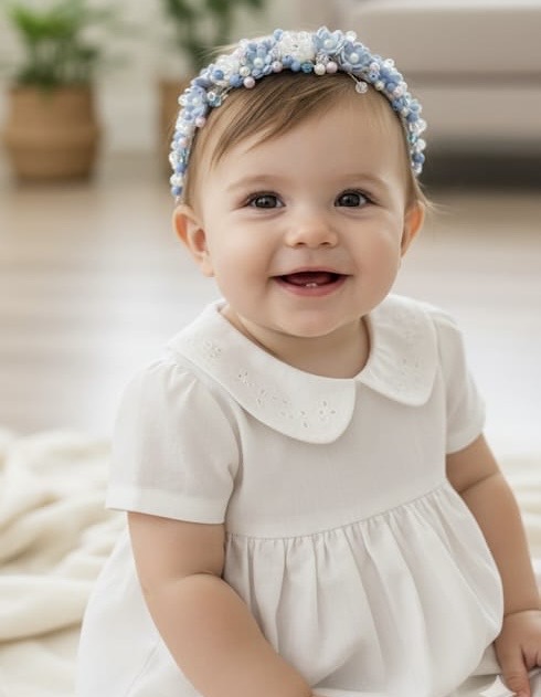 Tiara Maju Azul com rosa