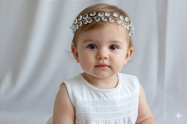Tiara Gotas de Cristais