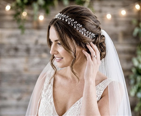 Tiara Gotas de Cristais