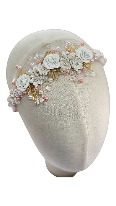 Tiara Flores que Encantam Rose