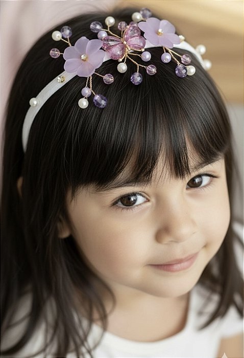 Tiara Borboleta No Jardim