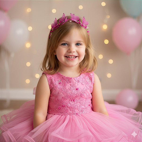 Tiara Rosa fúcsia