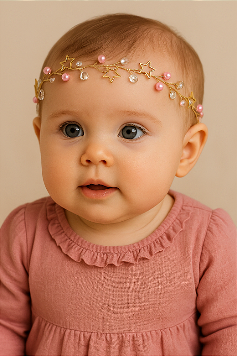 Tiara Estrela Rosa