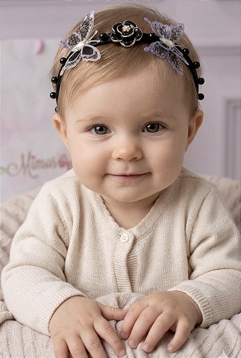 Tiara Borboleta Preta