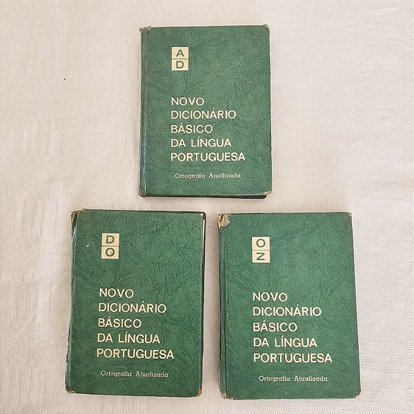 Novo dicionário básico da língua portuguesa - 3 volumes - 1971