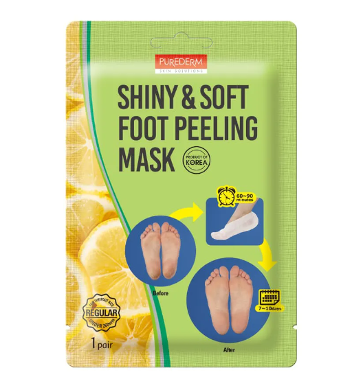 [Purederm] - Shiny & Soft Foot Peeling Mask (1 par) - 17g