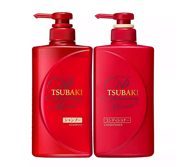[Shiseido] Tsubaki Premium Moist Kit Shampoo 490 mL + Conditioner 490 mL