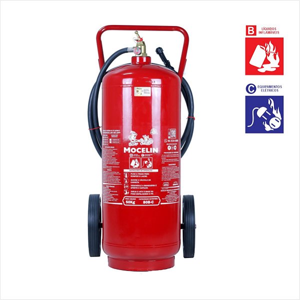 Extintor Industrial Pqs 50kg Bc (SOBRE RODAS) 80B-C