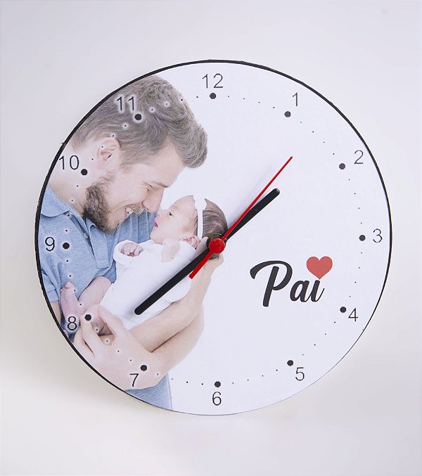 RELÓGIO REDONDO EM MDF PERSONALIZADO COM FOTO