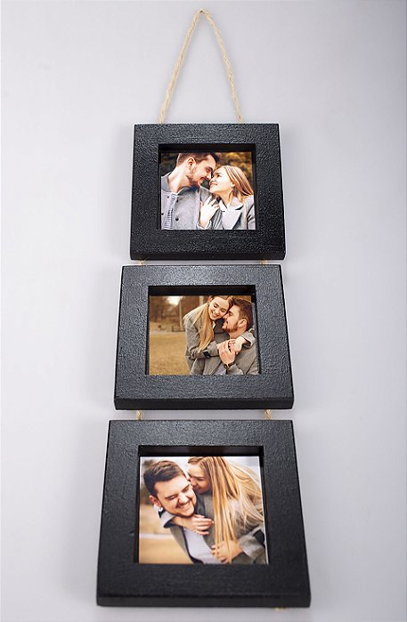 KIT 03 QUADROS DECORATIVOS 11X11CM PERSONALIZADO COM FOTO