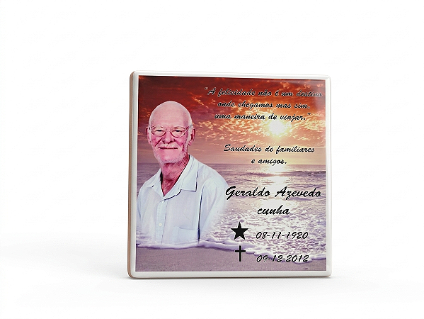 Foto em Porcelana para Túmulo Personalizada | Tamanho 15X15CM