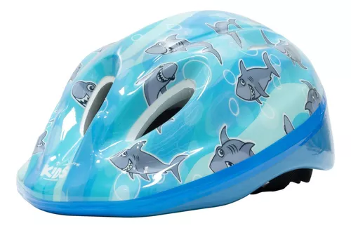 CAPACETE ABSOLUTE KIDS SHAKE AZUL TUBARAO