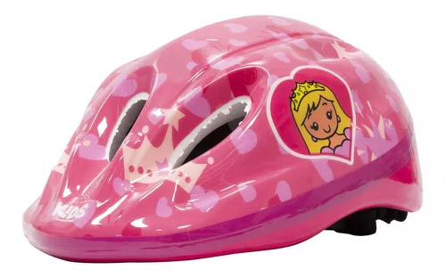CAPACETE ABSOLUTE KIDS SHAKE ROSA PRINCESA TAM M