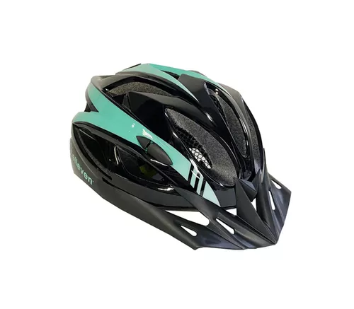 CAPACETE ADULT PRETO/VERDE TAM G ELLEVEN