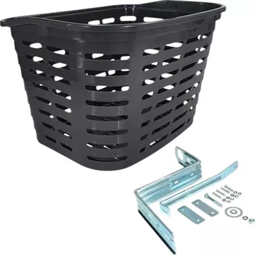 CESTA 26 URBANA, GIGA PLAST, PRETO, C/SUPORTE ACO JKS