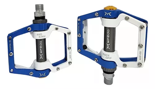 PEDAL PLATAFORMA ALUMÍNIO CNC BICOLOR EIXO CRO-MO MPEDA