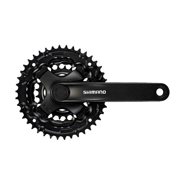 PEDIVELA SHIMANO TRIPLO 28-38-48 DENTES 170MM FC-TY301 SEM PROTETOR PRETO (12116)