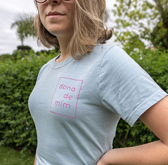 Camiseta Estonada Azul Claro