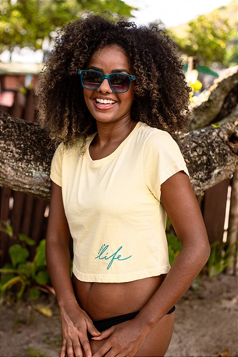 Cropped Estonada Amarela