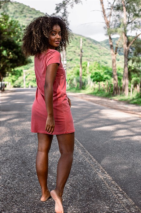 Vestido Estonado Marsala