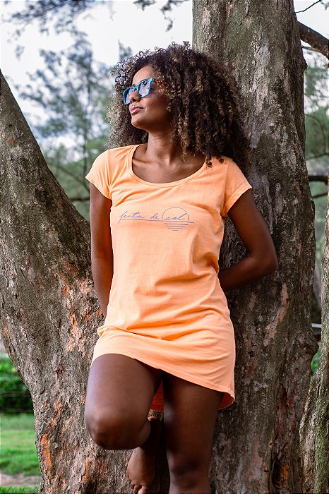 Vestido Estonado Laranja