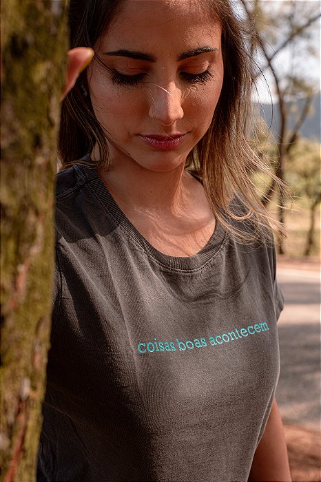 Cropped Estonada Grafite