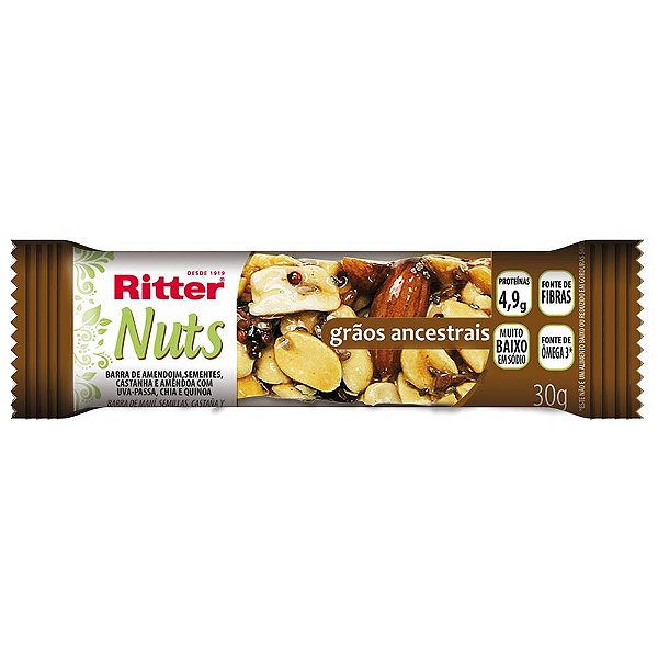 BARRA DE CEREAL - NUTS ritter - NITRO suplementos alimentares, creatinas,  whey protein e acessórios